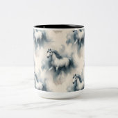 Pferde Zweifarbige Tasse (Mittel)