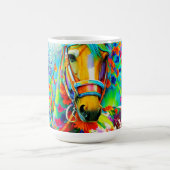 Pferdeadorne mit Blume Kaffeetasse (Mittel)