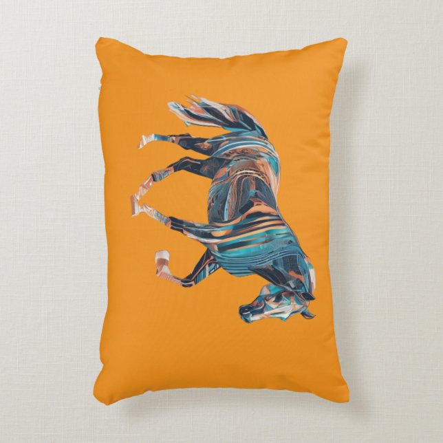 Pferdeakzent Dekokissen (Vorderseite(Vertikal))