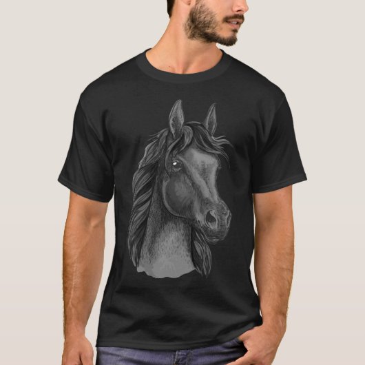 Pferdeamadeus künstlerisch T-Shirt (Vorderseite)