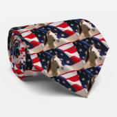 Pferdeamerikanische Flaggen-Krawatte Krawatte (Gerollt)