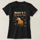 Pferdeanatomie eines Haflinger Pony Haflinger Pfer T-Shirt (Design vorne)