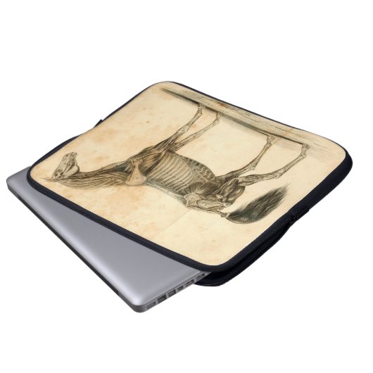Pferdeanatomie-Laptop-Hülse Laptopschutzhülle (Vorne Knopf)