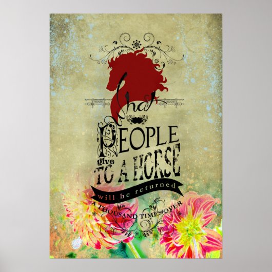 Pferdeangebot - Plakat (Vorne)