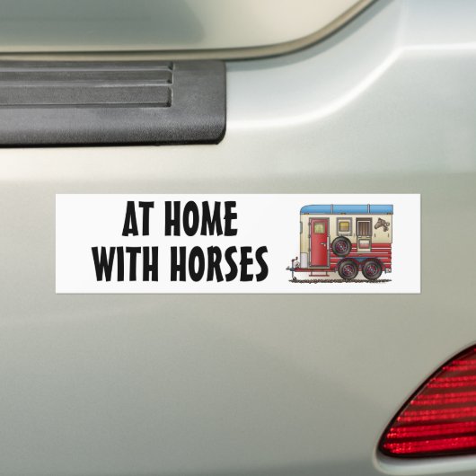 Pferdeanhänger-Camper Autoaufkleber (Auf Auto)