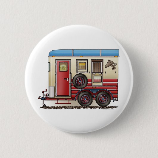 Pferdeanhänger-Camper Button (Vorderseite)