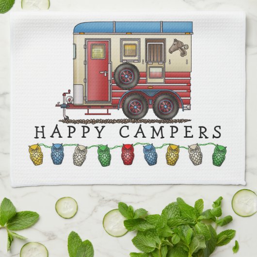Pferdeanhänger-Camper Handtuch (Gefaltet)
