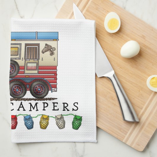 Pferdeanhänger-Camper Handtuch (Viertel Falte)