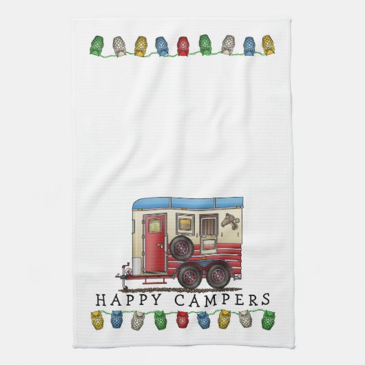 Pferdeanhänger-Camper Handtuch (Vertikal)