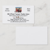 Pferdeanhänger-Camper Visitenkarte (Vorne/Hinten)