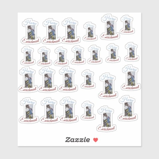 Pferdeanreicherung Aufkleber (Blatt)