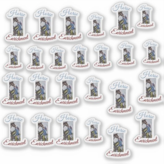 Pferdeanreicherung Aufkleber (Vorderseite)