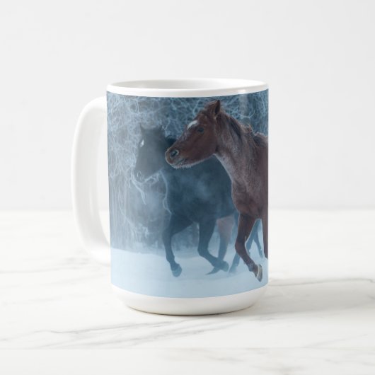 Pferdeantrieb Kaffeetasse (Vorderseite Links)