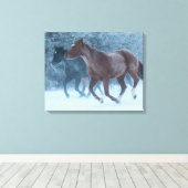 Pferdeantrieb Leinwanddruck (Insitu (Holzboden))