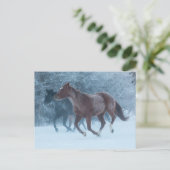 Pferdeantrieb Postkarte (Stehend Vorderseite)