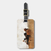 Pferdearbeit Gepäckanhänger (Vorderseite vertikal)