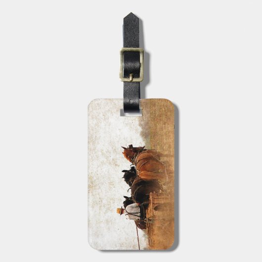 Pferdearbeit Gepäckanhänger (Vorderseite vertikal)