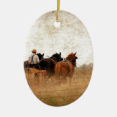 Pferdearbeit Keramikornament (Vorne)