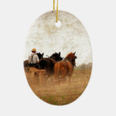 Pferdearbeit Keramikornament (Hinten)