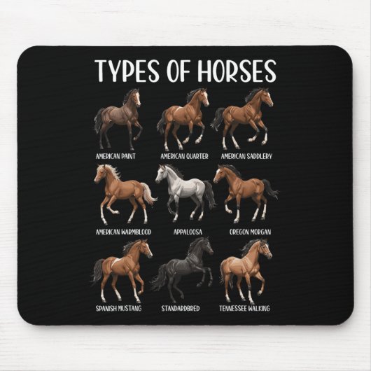 Pferdearten Shirt Gewitterpferd Mousepad (Vorne)
