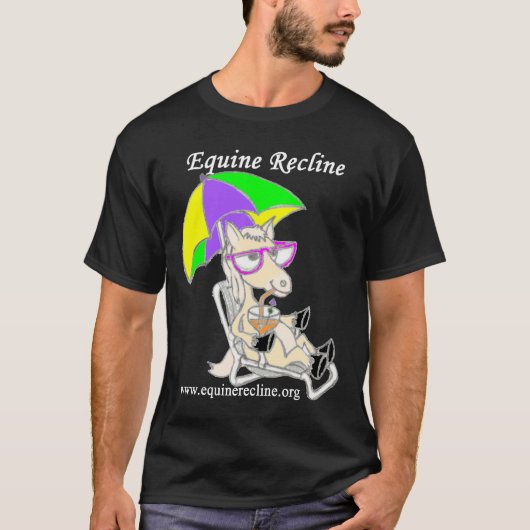 Pferdeartig stützen dunkles Shirt (Vorderseite)