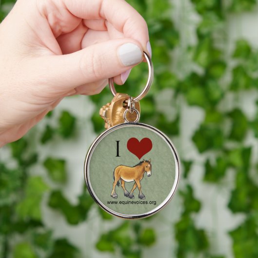 Pferdeartige Liebe Gulliver der Stimmeni grüner Schlüsselanhänger (Hand)