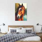 Pferdeartige Noblesse Leinwanddruck (Insitu (Schlafzimmer))
