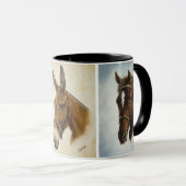 Pferdeartige Trio-Tasse im Schwarzen Tasse (VorderseiteRechts)