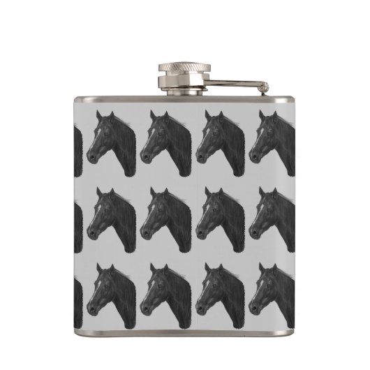 Pferdeartiger Entwurf des Flachmann (Rückseite)