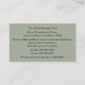 Pferdeartiger Physiotherapeut Visitenkarte (Rückseite)