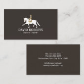 Pferdeartiges Goldreiterpferdetrainer Brown Visitenkarte (Vorne/Hinten)