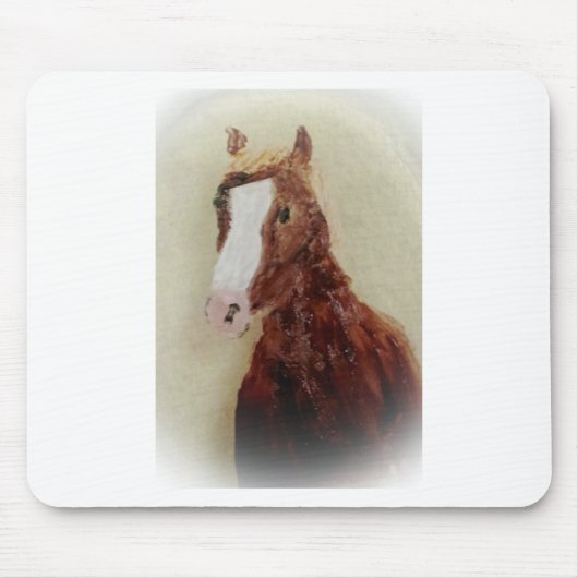 Pferdeartiges malendes Brown-Pferd Mousepad (Vorne)
