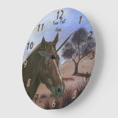 pferdeartiges Porträt des Große Wanduhr (Winkel)