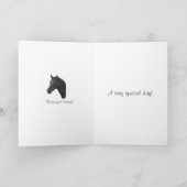 pferdeartiges Porträt des Karte (Innenseite)