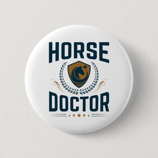 Pferdearzt Pferdeärztin Button (Vorderseite)
