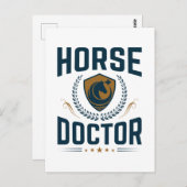 Pferdearzt Pferdeärztin Postkarte (Vorne/Hinten)