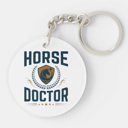 Pferdearzt Pferdeärztin Schlüsselanhänger (Rückseite)