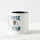 Pferdearzt Pferdefleisch Tierarzt Zweifarbige Tasse (Vorderseite Links)