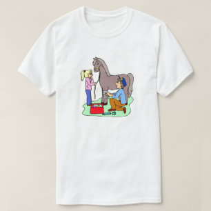 Pferdearzt Thema Pferdefleisch Veterinärmediziner T-Shirt