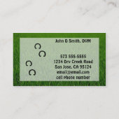 Pferdeärztekarte Visitenkarte (Rückseite)