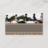 Pferdeaufführung Reittiere Visitenkarte (Rückseite)