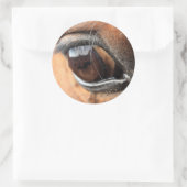 Pferdeauge Runder Aufkleber (Tasche)