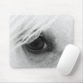 Pferdeaugen in Schwarz und Weiß Mousepad (Mit Mouse)