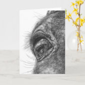 Pferdeaugen-Nahaufnahme, die durch Kelli Schwan Karte (Gelbe Blume)