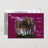 Pferdeausflug mit Sonnenuntergang Einladung (Vorne/Hinten)