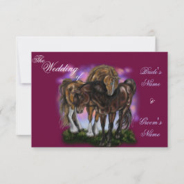 Pferdeausflug mit Sonnenuntergang Einladung