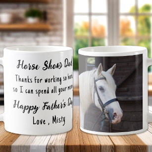 Pferdeausstellung Vater - Custom Foto Funny Equine Kaffeetasse