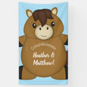 PferdeBaby Dusche Blue Boy Banner (Vertikal)