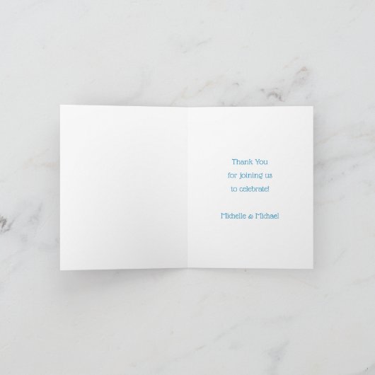 PferdeBaby Dusche Blue Boy Dankeskarte (Innenseite)