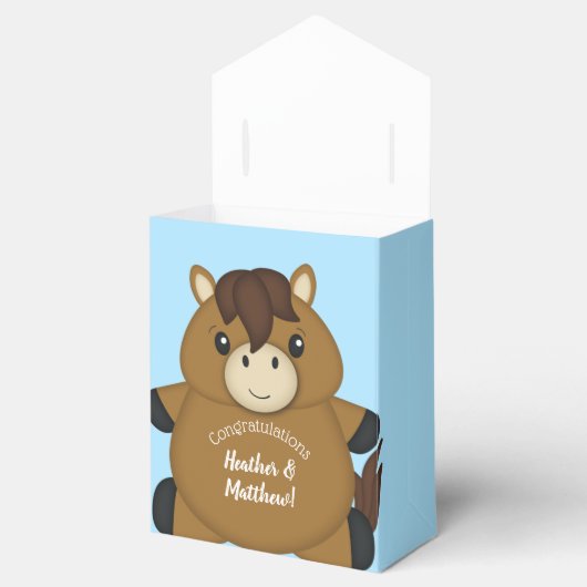 PferdeBaby Dusche Blue Boy Geschenkschachtel (Geöffnet)